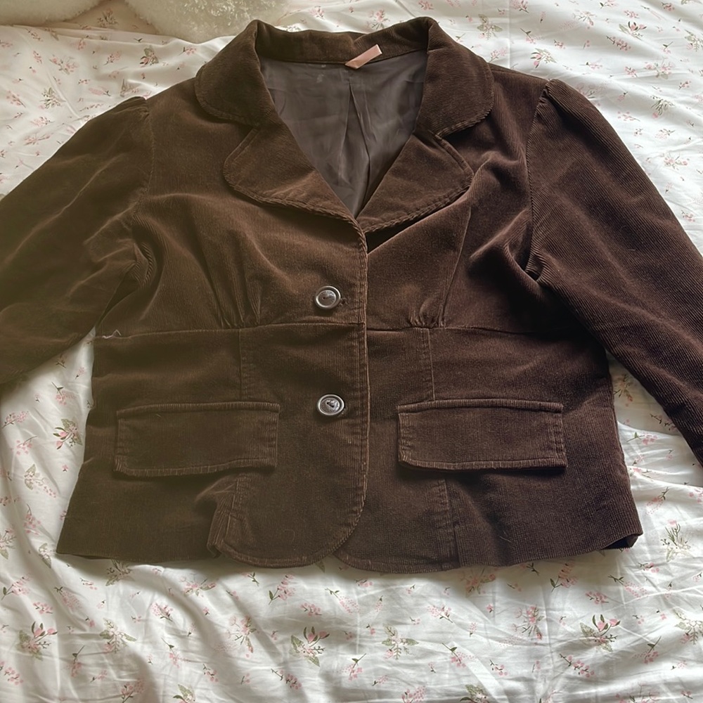Brown velvet coat